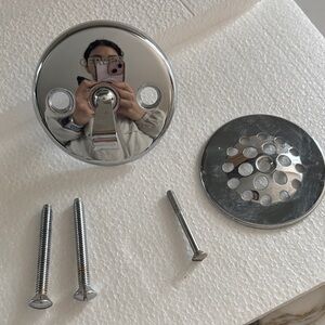 Gerber Chrome Shower Drain Cover and Mounting Hardware. Brand new never used